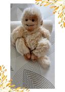 Jolie peluche singe vintage taille 20 cm