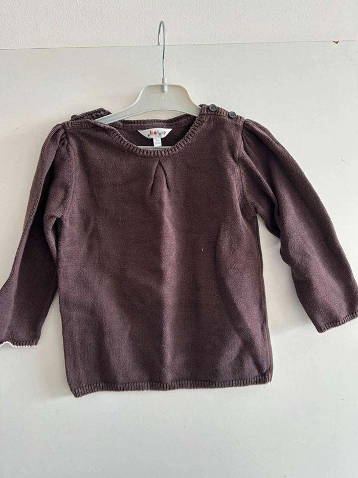 Pull  violet/  marron - photo numéro 1