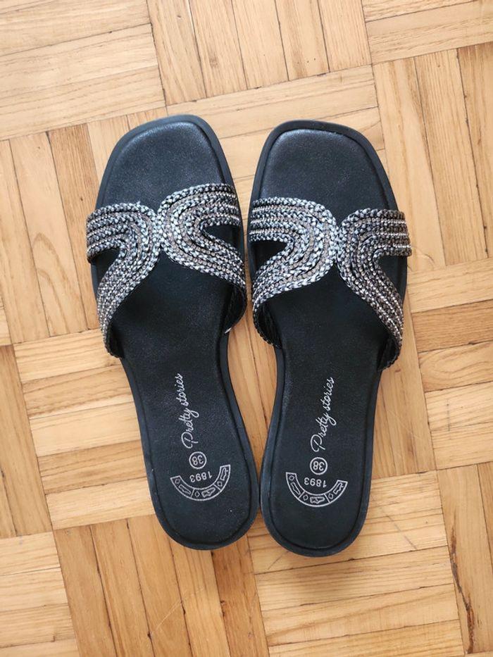 Mules strass noires - photo numéro 3