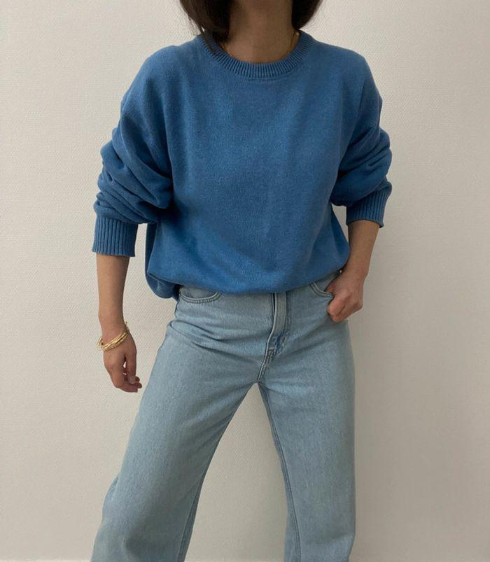 Oversized pull long bleu - photo numéro 5