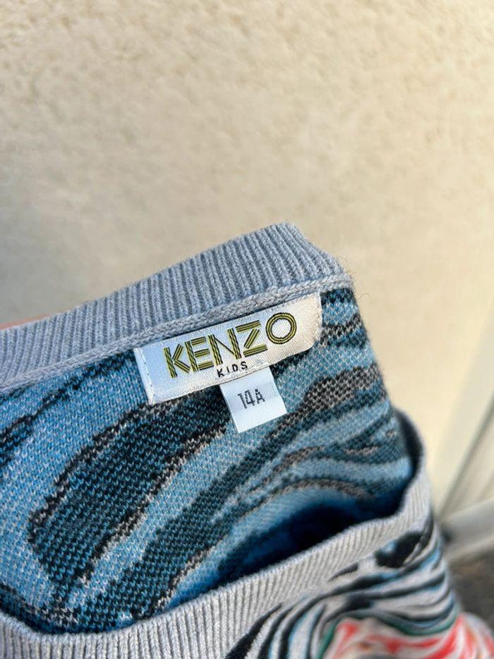 Pull Kenzo en laine 10% motifs dragons Xs - photo numéro 5