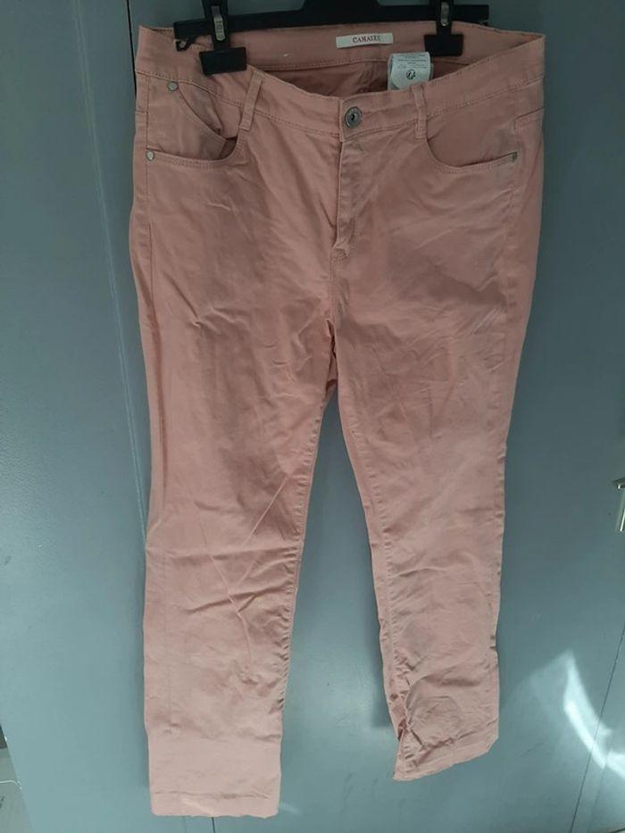 jeans droit camaieu rose taille 42 - photo numéro 1