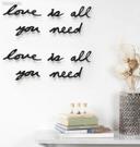 NEUF mantra love décoration murale acier noir all you need is love chambre ado bébé lot SOP77