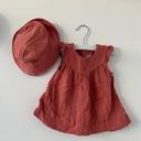 Robe et chapeau assortis Petit Bateau pour fille, 3 mois