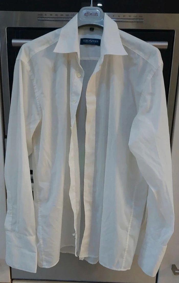 Chemise chic blanc cassé - photo numéro 1