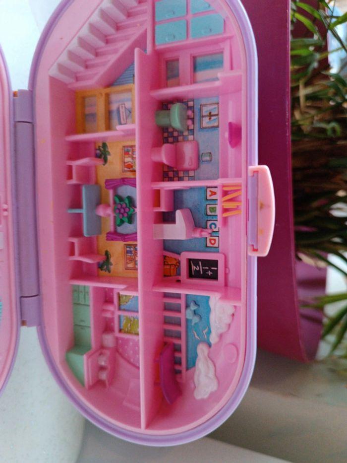 Polly pocket bluebird tampon stampin School école bague ring bureau purple boîte midge pixie work - photo numéro 12