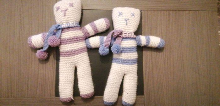 Lot de 2 peluches au crochet jumeaux - photo numéro 1