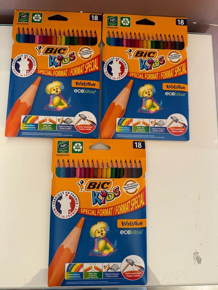 Lot crayons de couleurs bic kids neuf - photo numéro 1