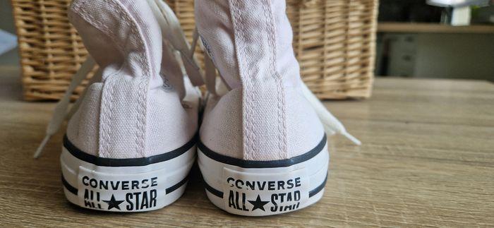 converse haute rose clair, pointure 37, en très bon état - photo numéro 3