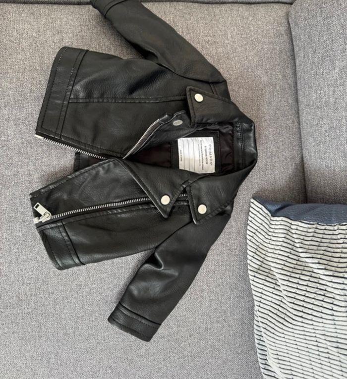 Veste en cuir bébé fille