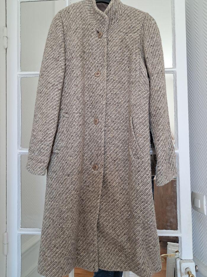 Manteau long vintage en laine - photo numéro 1