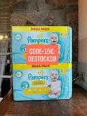 Lot 2 cartons Pampers Taille 2 : 228 Couches (2*114)