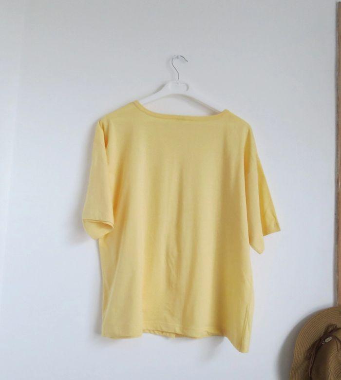 T-shirt boutonné jaune - photo numéro 5