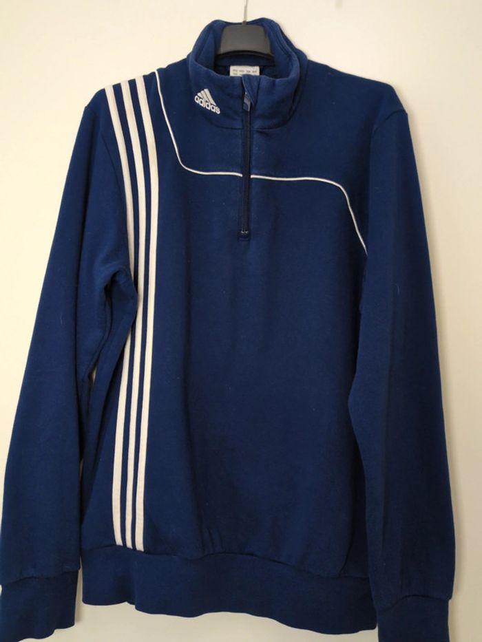 Sweat half zip bleu adidas174 - photo numéro 1