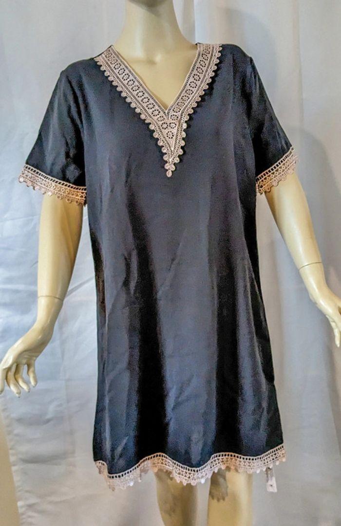 Robe de plage noir et broderie caramel taille M Cupshe - photo numéro 5