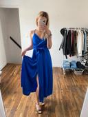 Robe longue bleue