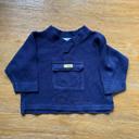 Sweat-shirt bleu marine avec col en V Berlingot taille 3 ans