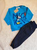 Hauts manches longues et pantalon mickey mouse bleu/Babo e cunha-12mois