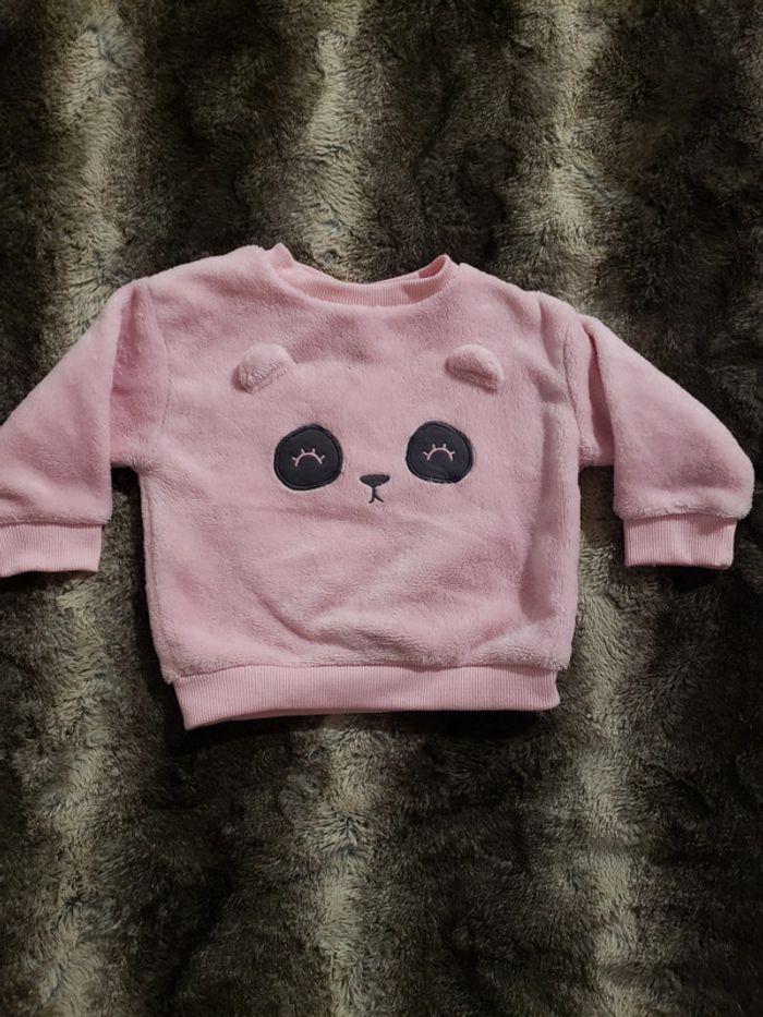 Pull nounours molleton pilou peluche fille 12 mois - photo numéro 1