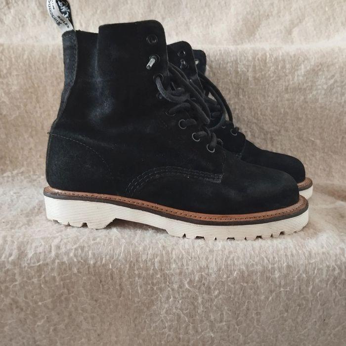 dr.martens pascal daim noir semelles blanches taille 37 - photo numéro 3