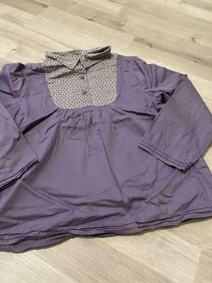 Tunique blouse fleur violet du pareil au même 6 ans - photo numéro 7