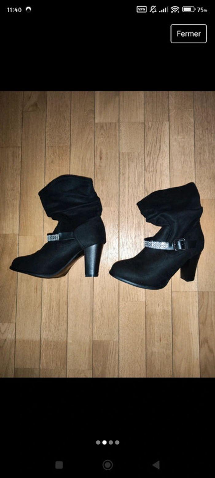 Bottines noires femme taille 38 - photo numéro 2