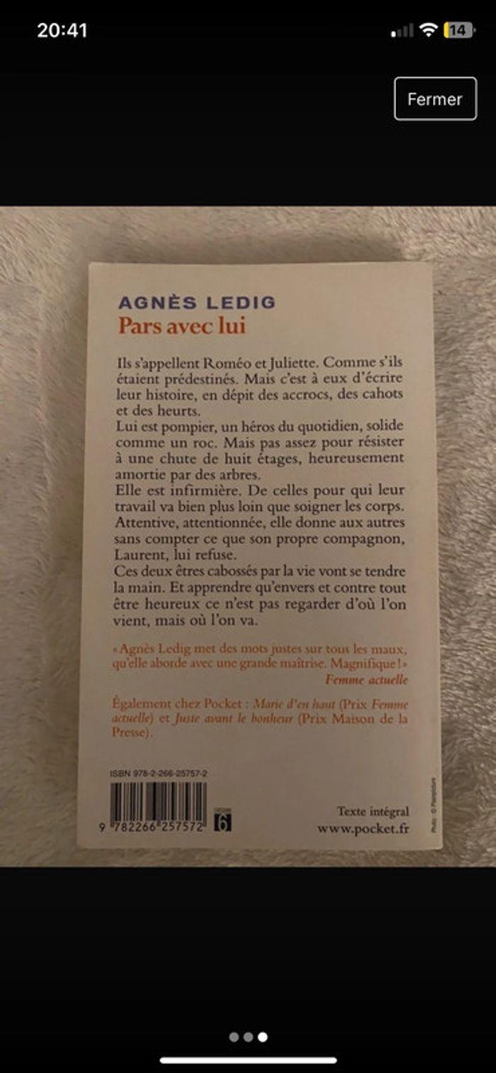 Part avec lui  juste avant le bonheur Agnès ledig - photo numéro 2