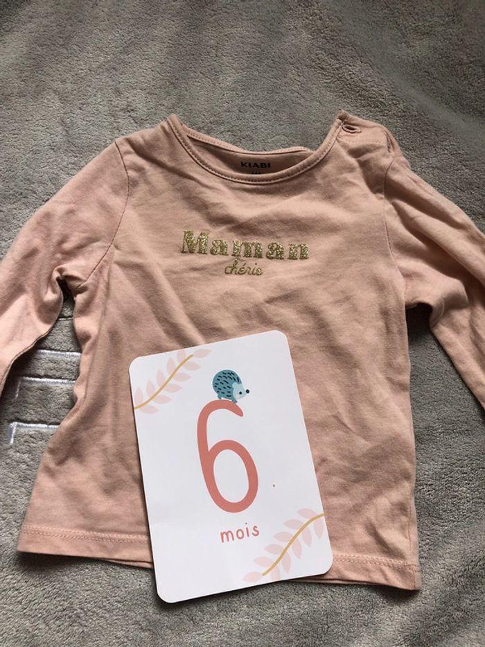 T-shirt manches longues 6 mois - photo numéro 1