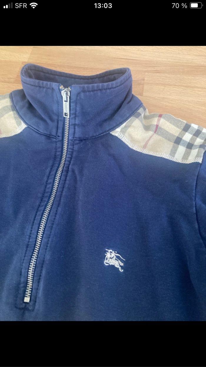 Pull garçon bleu marine taille M enfant (10 ans) Burberry - photo numéro 2