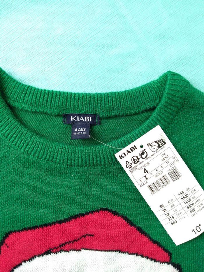 * Pull de Noël vert en maille avec imprimé T4A Kiabi - photo numéro 2