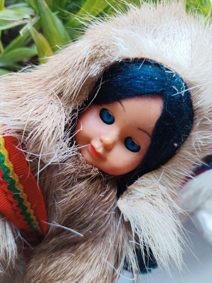 Poupée doll ethnique traditionnelle traditionnel esquimaux eskimo Alaska inuite fille garcon - photo numéro 8