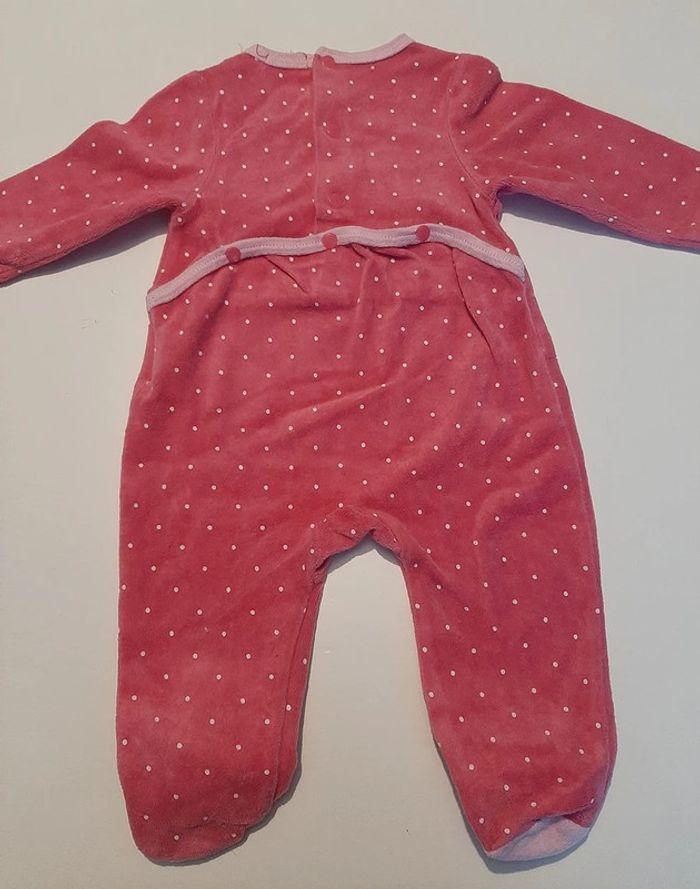 Pyjamas une piece Tissaia rose taille 6-9 mois / 68 cm - photo numéro 2