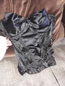 Bustier noir satin 36 tbe