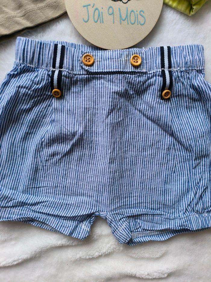 Lot 3 shorts bébé 9 mois - photo numéro 2