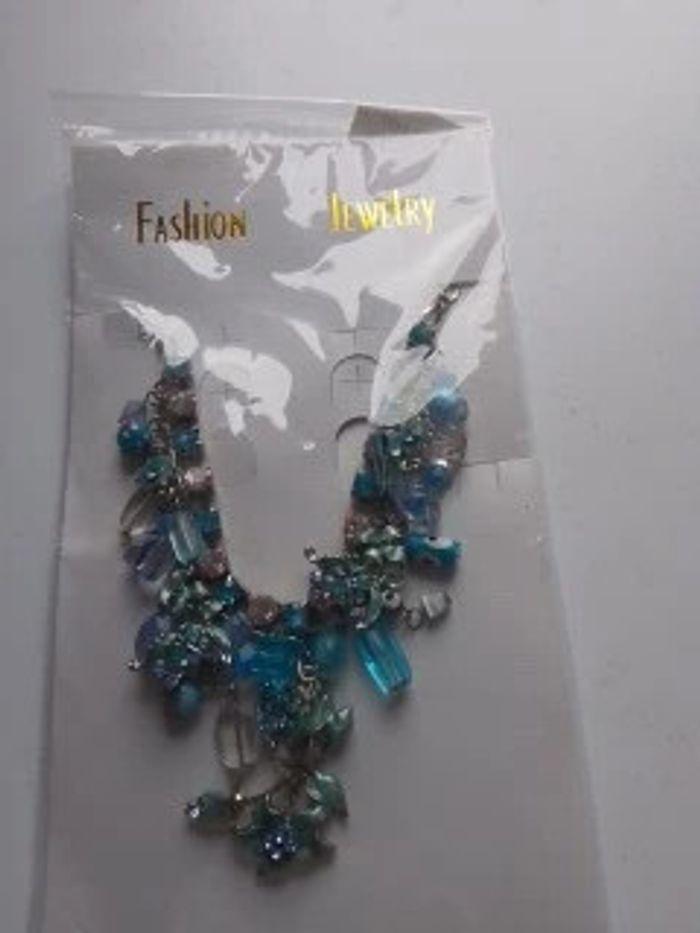 Collier bleu Fashion Jewelry - photo numéro 3