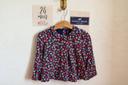 Blouse marine fleurie col claudine, Sergent Major, 24 mois