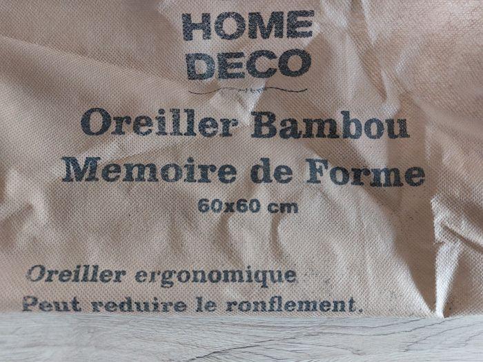 Oreiller bambou mémoire forme migraine, cervicales, ronflements - photo numéro 4