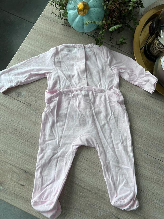 Lot de 2 pyjamas / grenouillères manches longues rose et verte taille 3 mois - photo numéro 6