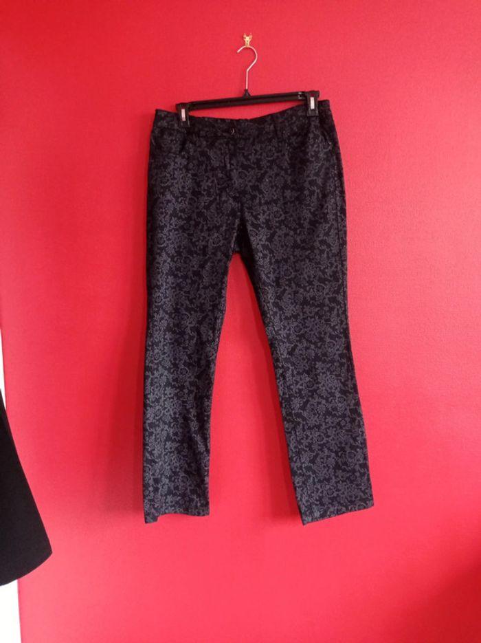 Pantalon Noir femme à motifs Taille 44 - photo numéro 3