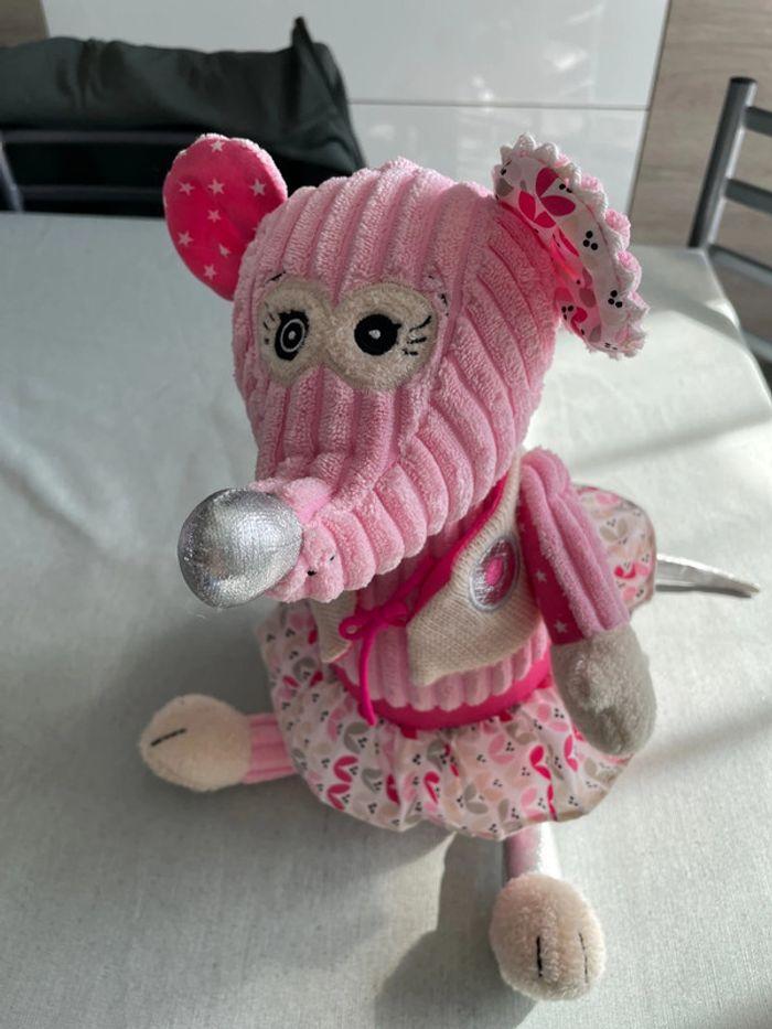 Peluche Deglingos Ratita rose - photo numéro 2