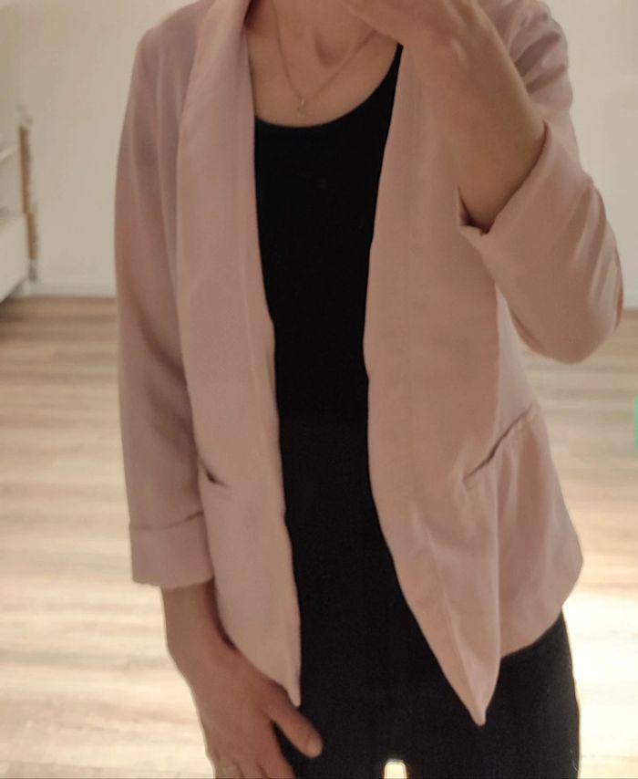 Blazer rose pâle