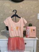 Robe Fille À Volants Imprimé Love  🌺 Taille 7/8 Ans 🌺 Neuve