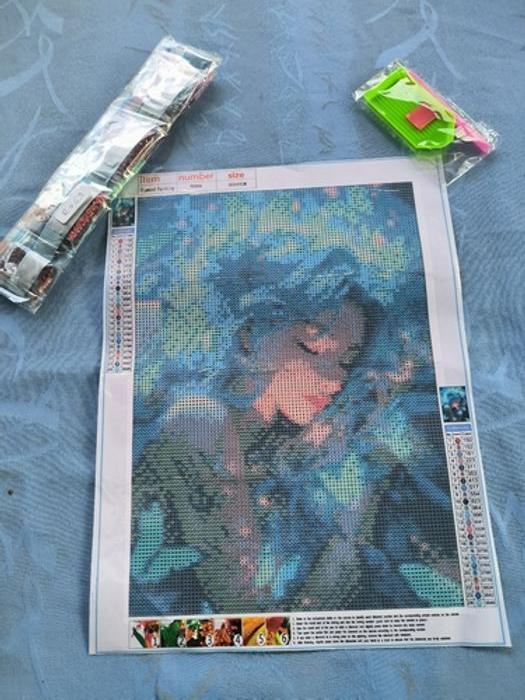 diamond painting jeune fille endormie