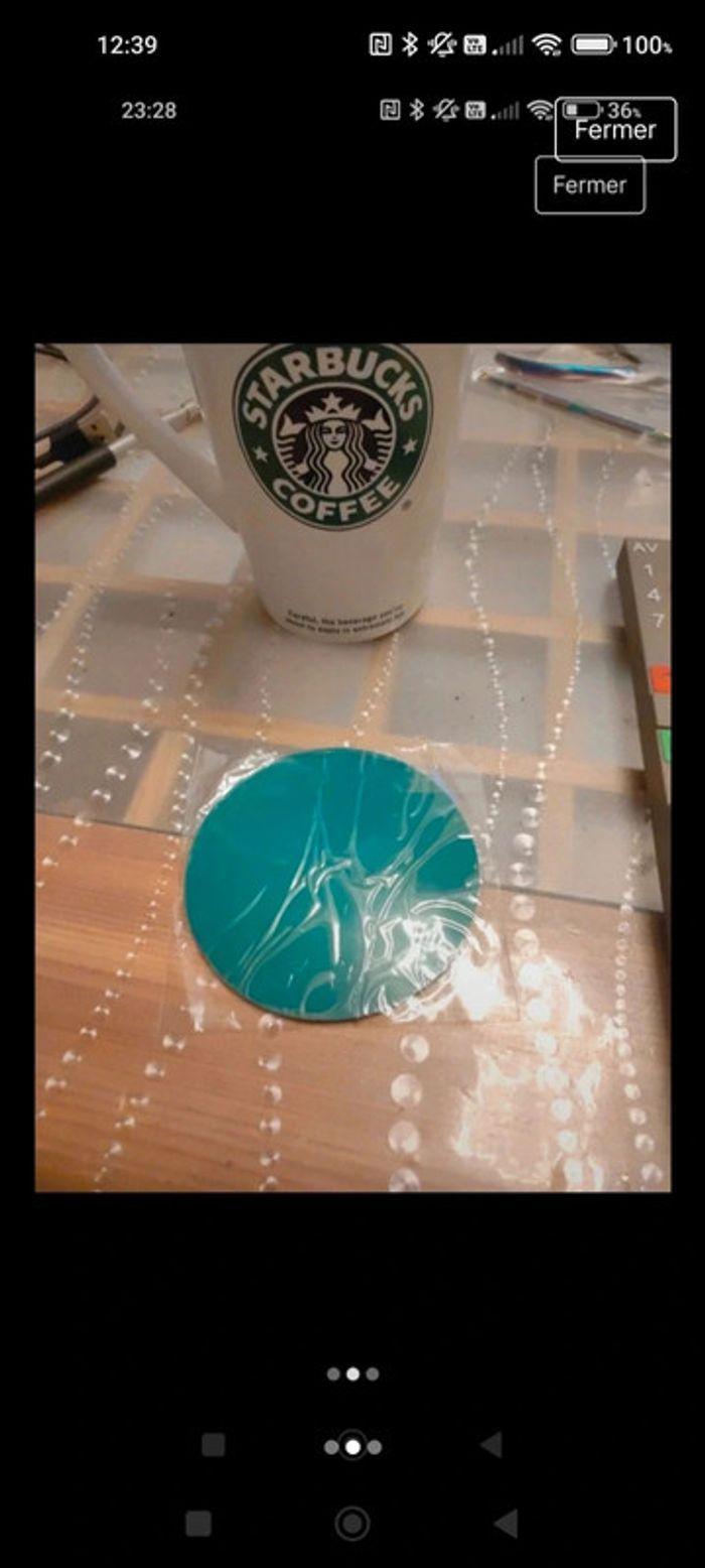 Lot 4 dessous de verre Starbucks silicone neuf - photo numéro 2