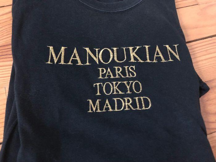 Vintage Tee shirt Noir Alain Manoukian 80's taille XL / 42 / 14 - photo numéro 3