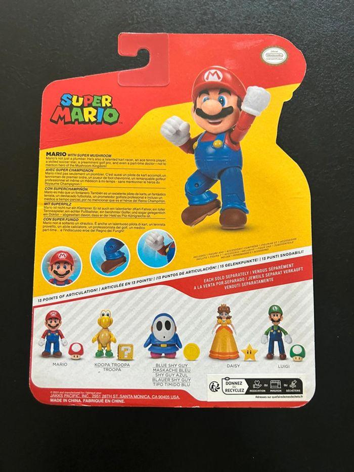 Figurine Mario articulé et son champignon neuf - photo numéro 2