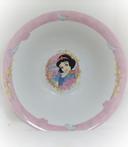 Assiette porcelaine creuse soupe Disney princess blanche neige snow white rose blanc oiseau écureuil