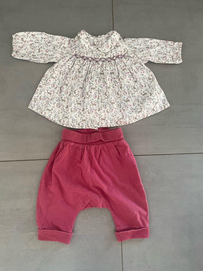 Lot robe, blouse et sarouel bébé fille - photo numéro 5