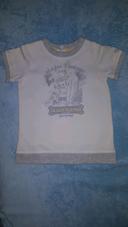 T-shirt manches courtes garçon blanc gris jaune tigre surf Sergent Major 2 ans