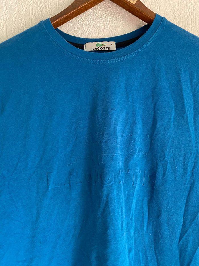 T-shirt Lacoste bleu taille l - photo numéro 2